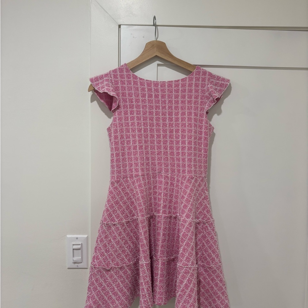 Frankie's on the Park Pink Tweed Fit & Flare Dress - Size 1